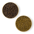Load image into Gallery viewer, Two open Petrusco tins showing Amur caviar with dark brown pearls and Royal Ossetra caviar with golden-green pearls, lids displaying branded labels
