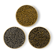 Load image into Gallery viewer, Three open Petrusco tins showing Royal Ossetra, Sevruga, and River Beluga Hybrid caviar with lids displaying branded labels.
